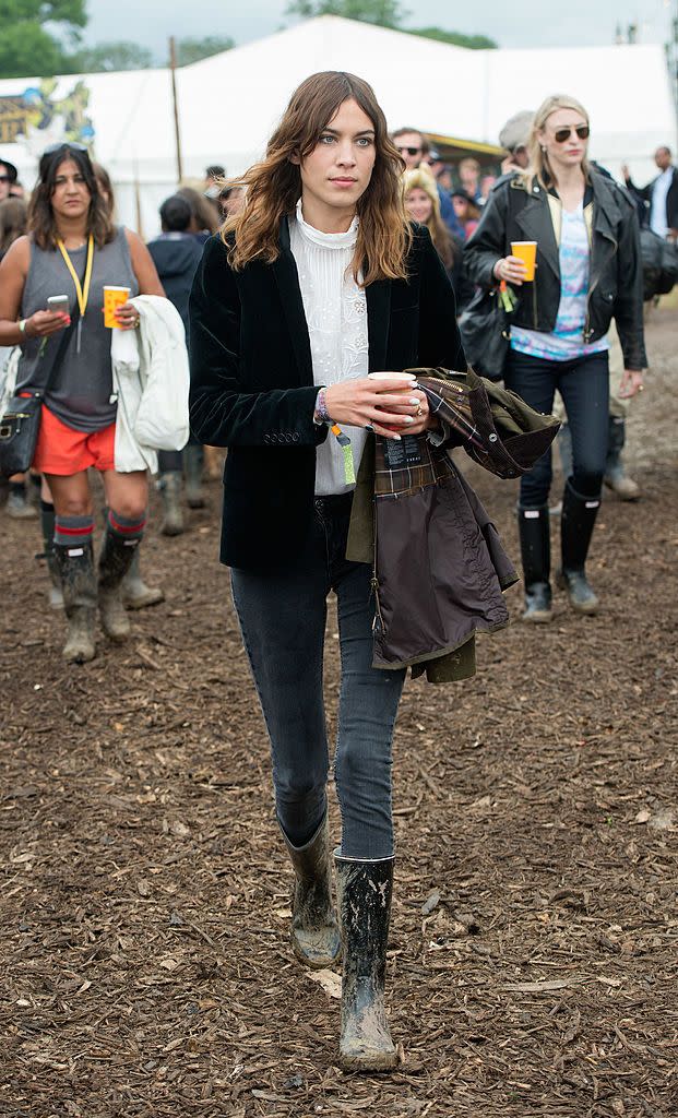 Alexa Chung at Glastonbury, 2014