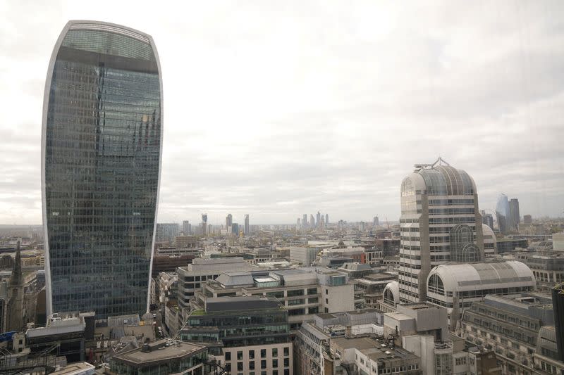 FILE PHOTO: A view of London skyline seen from Lloyd's building in London