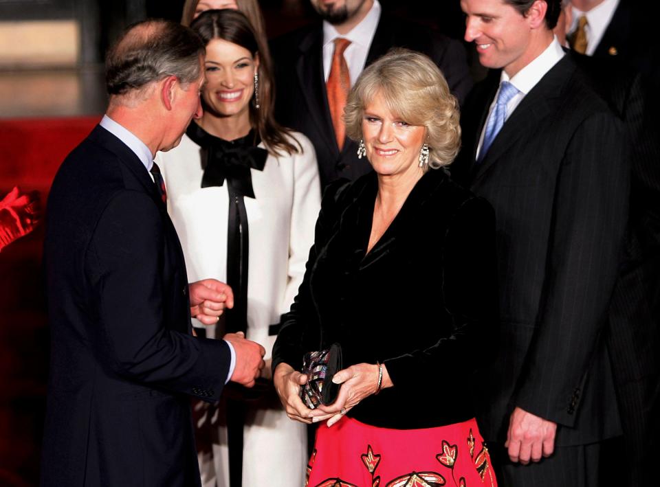 Gavin Newsom and Kimberly Guilfoyle meet Prince Charles and Camilla in 2005