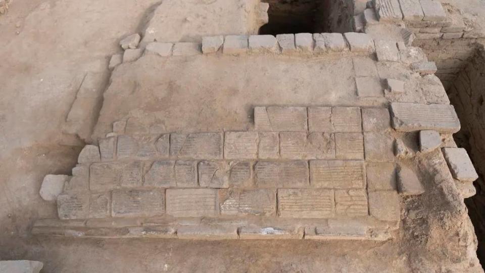 Ruins of a building at the site.