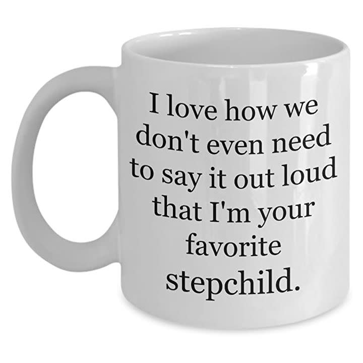 <p><a href="https://www.amazon.com/Stepmom-Gifts-Valentines-Birthday-favorite/dp/B01NCOVWC7/ref=sr_1_12?tag=syn-yahoo-20&ascsubtag=%5Bartid%7C2164.g.32827630%5Bsrc%7Cyahoo-us" rel="nofollow noopener" target="_blank" data-ylk="slk:Shop Now;elm:context_link;itc:0;sec:content-canvas" class="link ">Shop Now</a></p><p>'I Love...' Mug</p><p>$19.85</p><span class="copyright">Amazon</span>