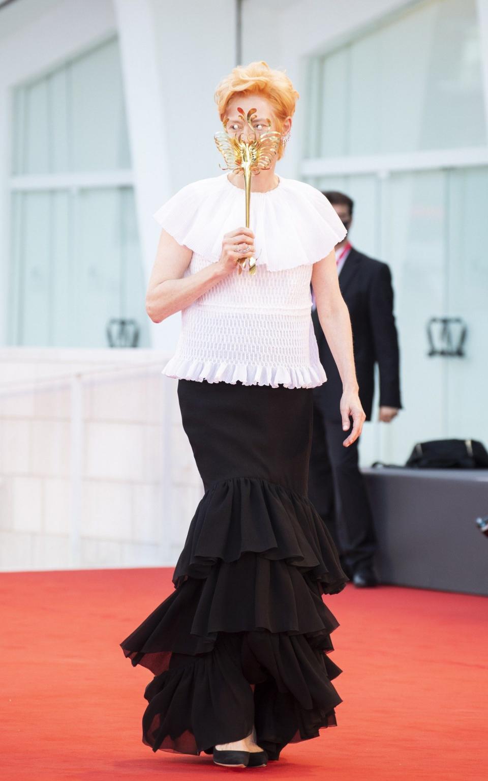 Tilda Swinton in Chanel Haute Couture in Venice - Anadolu Agency