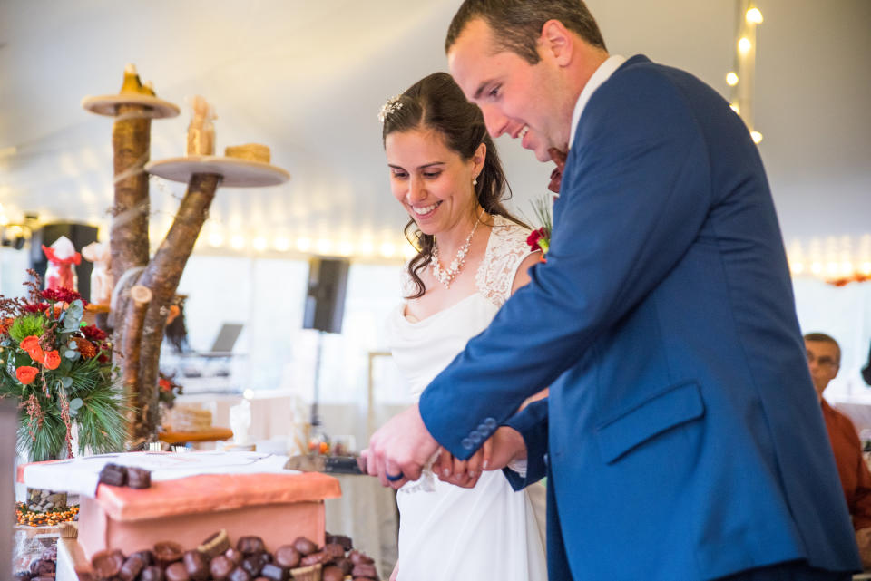 Jessica Russell and Rich Stover tied the knot Saturday with a very chocolaty celebration. (Courtesy of Christian Patti for Russell Stover)