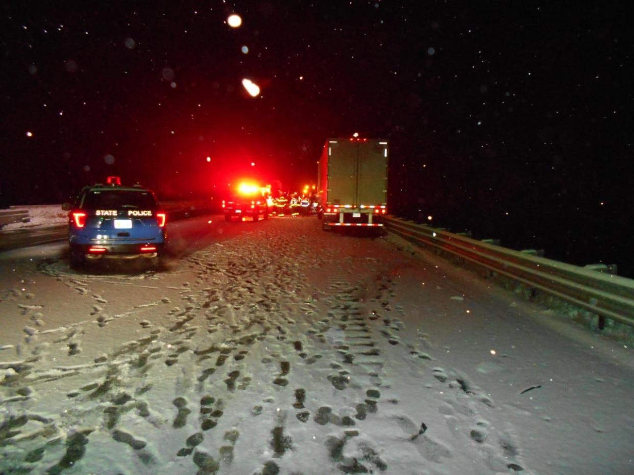 Michigan State Police are investigating a multi-vehicle crash that left one person dead Wednesday morning in Tekonsha Township.