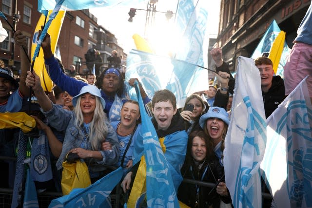 City celebrated their Premier League title win on Sunday night