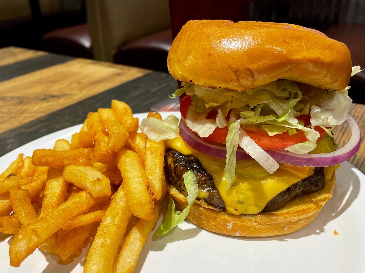 The Top Gun Classic Burger from Double Barrel Grill in Daytona Beach.