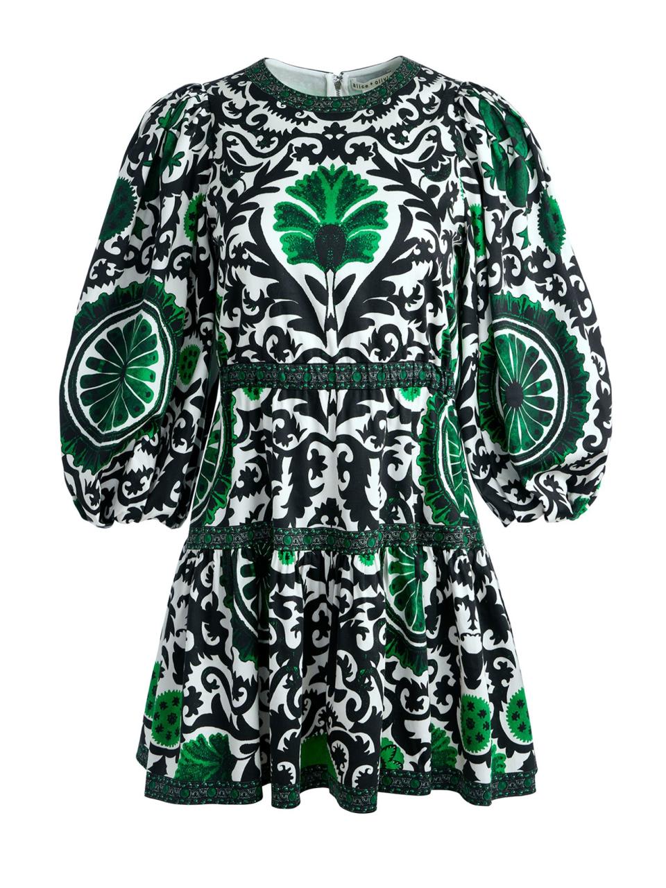 alice + olivia SHAYLA公主袖短洋裝。NT$18,900（alice + olivia提供）