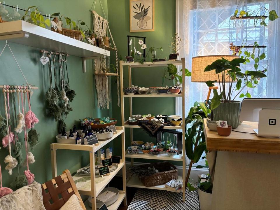 Five Goddess Farms Apothecary + Tea Room offers herbs, teas, smoke blends and more.
