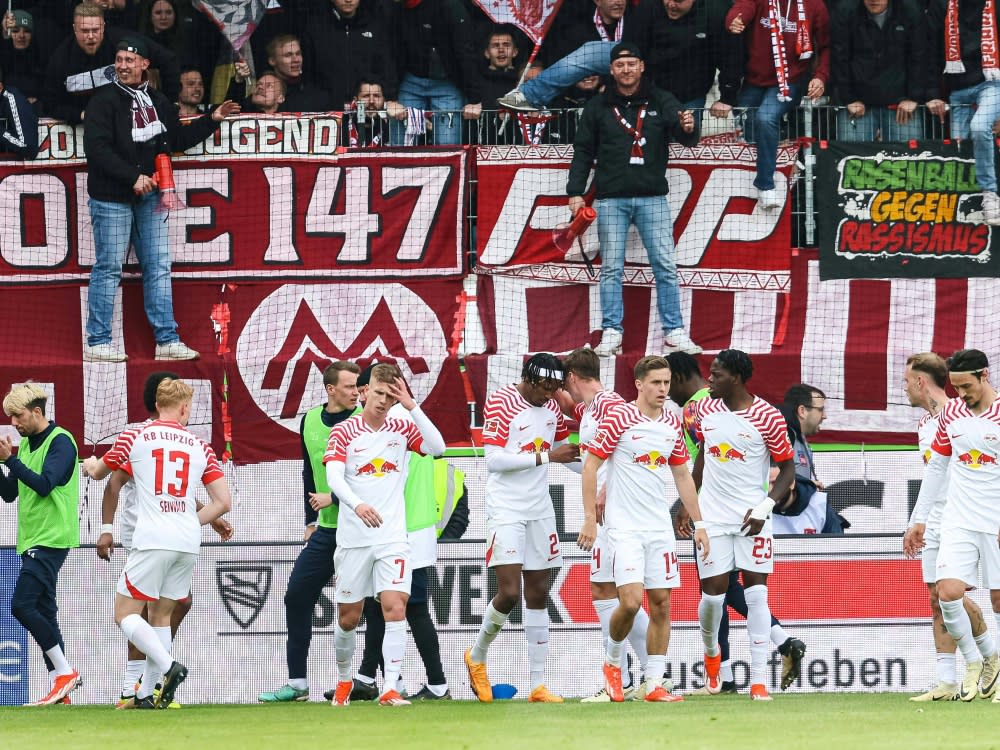 Stark in Form: Die Spieler von RB Leipzig (IMAGO/Eibner-Pressefoto/Roger Buerke)