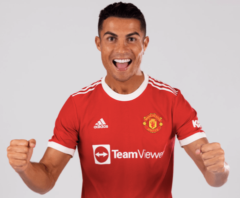 Cristiano Ronaldo pictured in Man Utd kit for the first time since his stunning return to the club