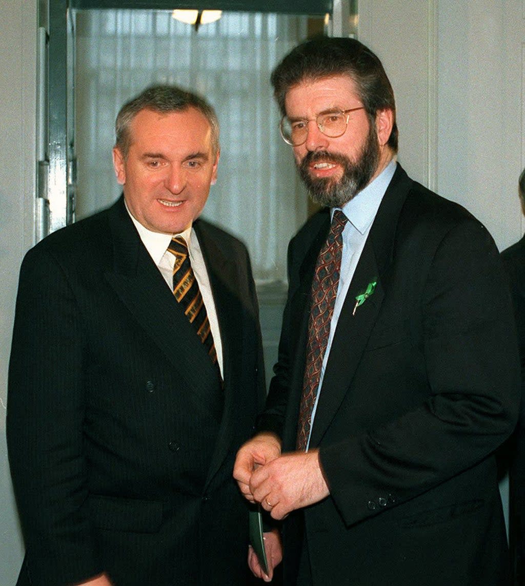 Bertie Ahern and Gerry Adams (PA) (PA Archive)