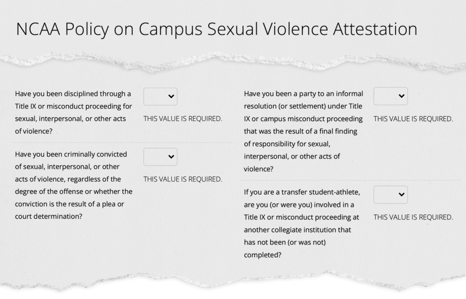 The University of Wisconsin-Madison's form also asks athletes for only the baseline information required by the NCAA.