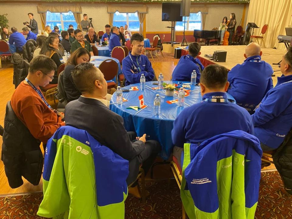 Over 60 volunteers attended an event hosted by the Chinese Canadian Association of P.E.I. on Saturday. It celebrated their participation during the Canada Winter Games that ended earlier this month. (Stacey Janzer/CBC - image credit)