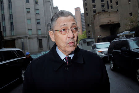 Former New York State Assembly Speaker Sheldon Silver arrives at the Manhattan U.S. District Courthouse in New York City, U.S., May 3, 2016. REUTERS/Andrew Kelly