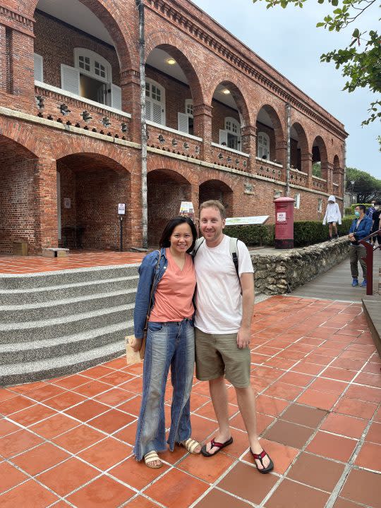 <code><em><sub>Alison and Aaron Smith at the former British Consulate Residence in Kaohsiung, Taiwan. (Laura Kelly)</sub></em></code>