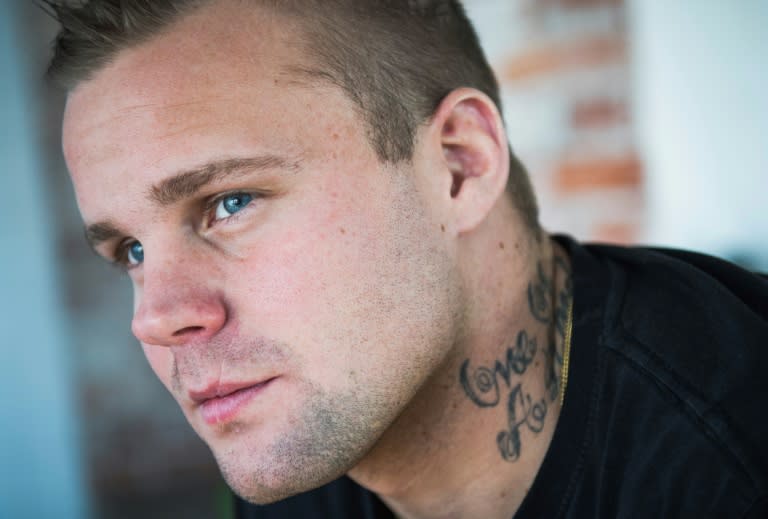 Former neo-Nazi and drug addict Kimmie Ahlen has a new mission -- teaching tolerance to young Swedes