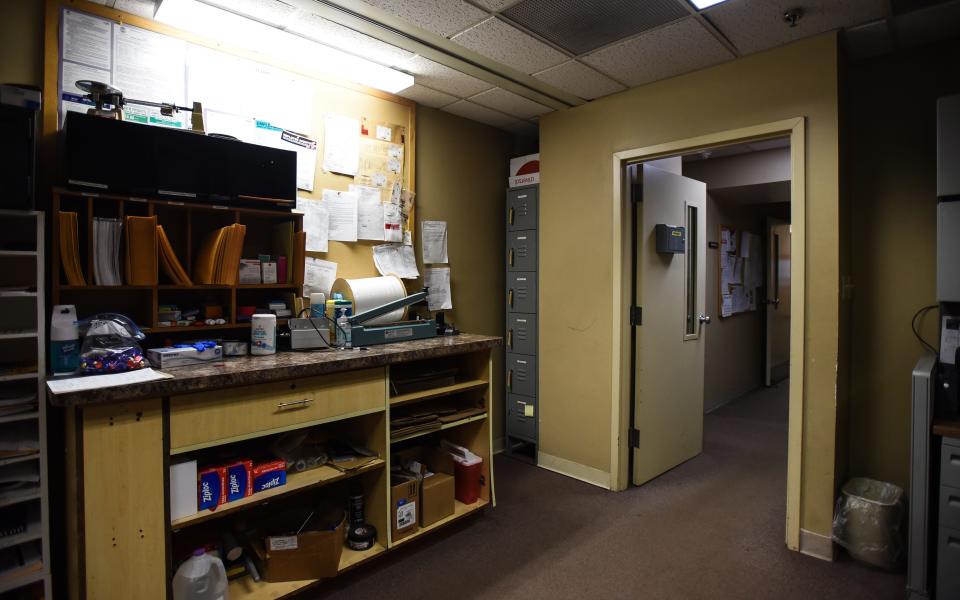 An evidence intake room at the Eaton County Sheriff Office substation in Delta Township, seen Thursday, Aug. 11, 2022.