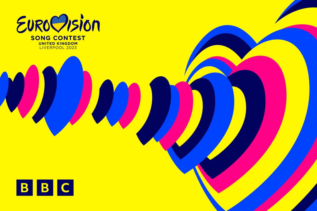 The 2023 Eurovision song contest logo, revealed on Tuesday   (BBC)