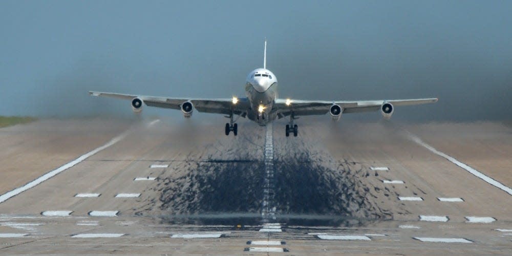 A US Open Skies aircraft takes off