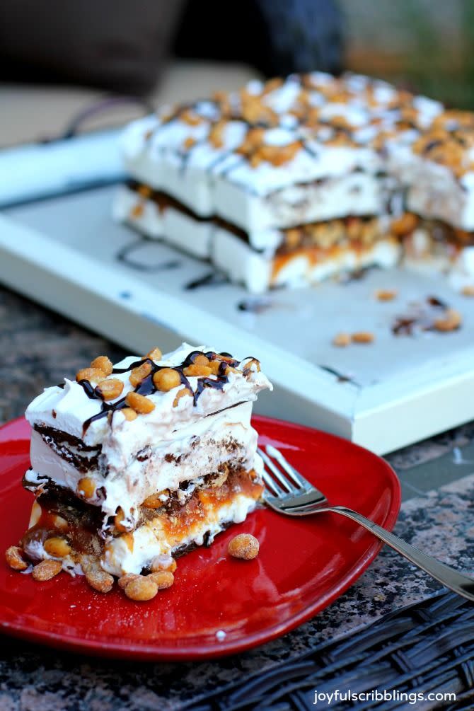 Salted Caramel Ice Cream Cake