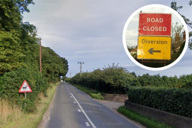 16 mile diversion for drivers as road closed for repairs