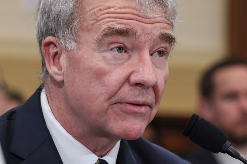 Ret. Gen. Kenneth F. McKenzie Jr., former commander of United States Central Command, testifies during Tuesday's hearing on the U.S. withdrawal from Afghanistan at the Rayburn Senate Office Building in Washington, D.C. Photo by Jemal Countess/UPI