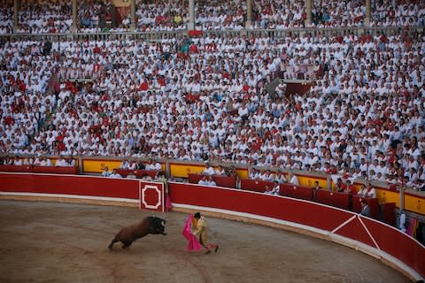 A bullfight in Pamplona - Credit: 2015 Getty Images/Pablo Blazquez Dominguez