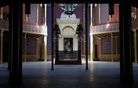 General view shows the renovated Rumbach street synagogue in Budapest