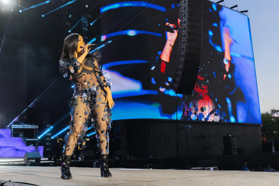 Cardi B performing at the Wireless Festival at Finsbury Park in London. Picture date: Friday July 8, 2022.