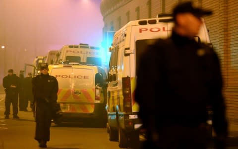 Riot police outside HMP Birmingham - Credit: PA