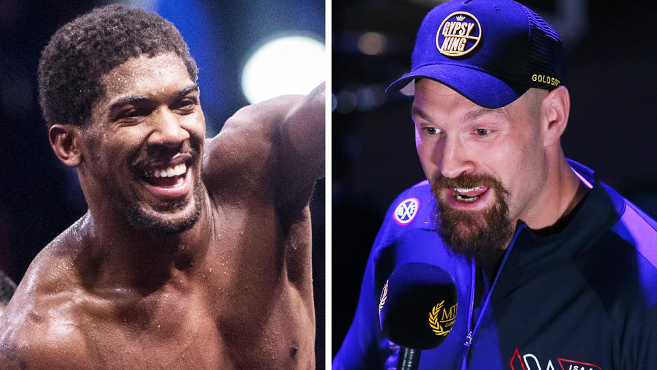 Anthony Joshua and Tyson Fury have reportedly agreed on a two-fight deal, despite Fury insisting as recently as last week that he was unaware of any deal forthcoming. Pictures: Getty Images