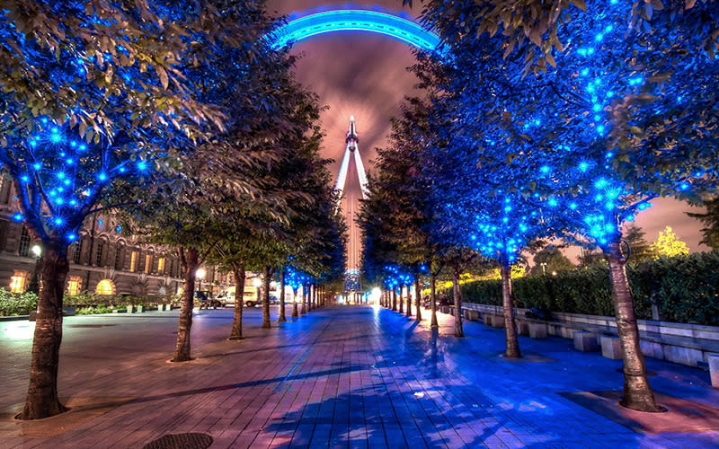 London lights up