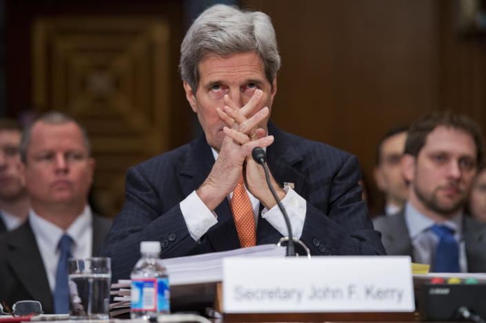 Secretary of State John Kerry appears before the Senate Appropriations Subcommittee on State, Foreign Operations and Related Programs on Feb. 24, 2015, to talk about fiscal year 2016 funding for the State Department.