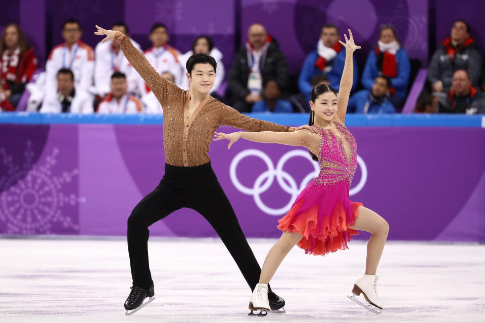 Some on social media were uneasy with the close performance from U.S. Olympic figure skaters Alex and Maia Shibutani, a brother-sister team. (Photo: Getty Images)