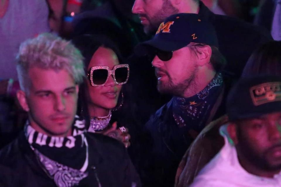 Leo con su amiga Rihanna (Jesse Grant/Getty Images para Mejores Eventos)