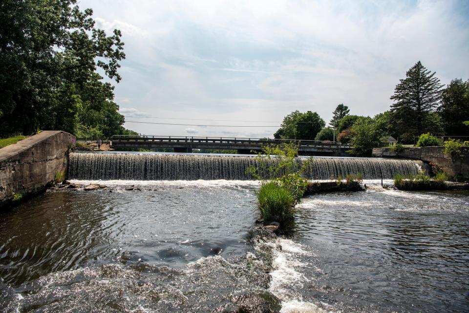 The Albion Dam is photographed on Thursday, July 22, 2021 in Albion, Michigan.