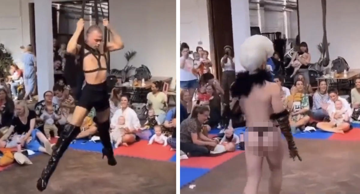 Outrage over nearly-nude drag show for mums and babies: 