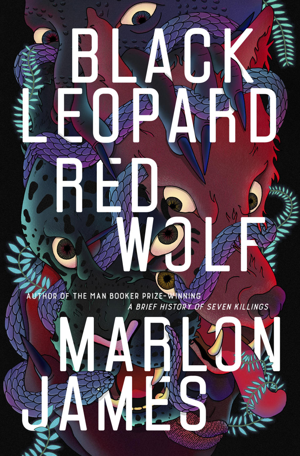 This cover image released by Riverhead Books shows "Black Leopard, Red Wolf," by Marlon James. The fantasy novel is among this year’s finalists for the 70th annual National Book Awards. The winners will be announced Nov. 20 at a benefit dinner presented by the National Book Foundation in New York. (Riverhead Books via AP)