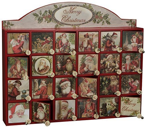 Vintage Santa Wooden Advent Calendar with Doors (Amazon / Amazon)