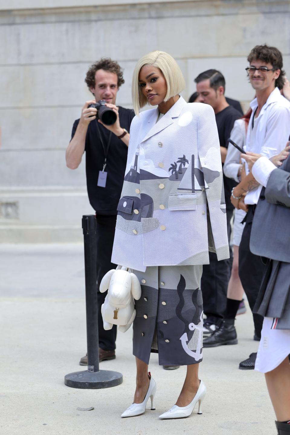 PARIS, FRANCE - JUNE 24: Teyana Taylor attends the Thom Browne Haute Couture Fall/Winter 2024-2025 show as part of Paris Fashion Week on June 24, 2024 in Paris, France. (Photo by Jacopo Raule/Getty Images)