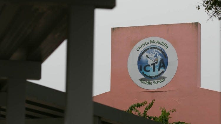 The 30th anniversary of the Challenger disaster was remembered by the students and staff of Christa McAuliffe Middle School in Boynton Beach, Florida on January 28, 2016. (Allen Eyestone / The Palm Beach Post)