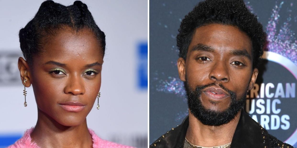 letitia wright black panther t'challa chadwick boseman