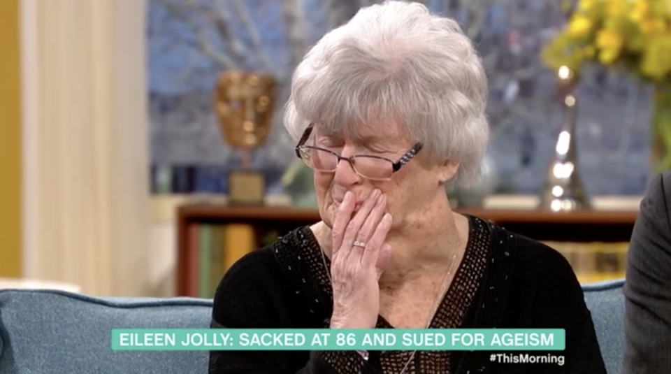 Jolly broke down in tears after revealing she was too ashamed to tell her family about her dismissal