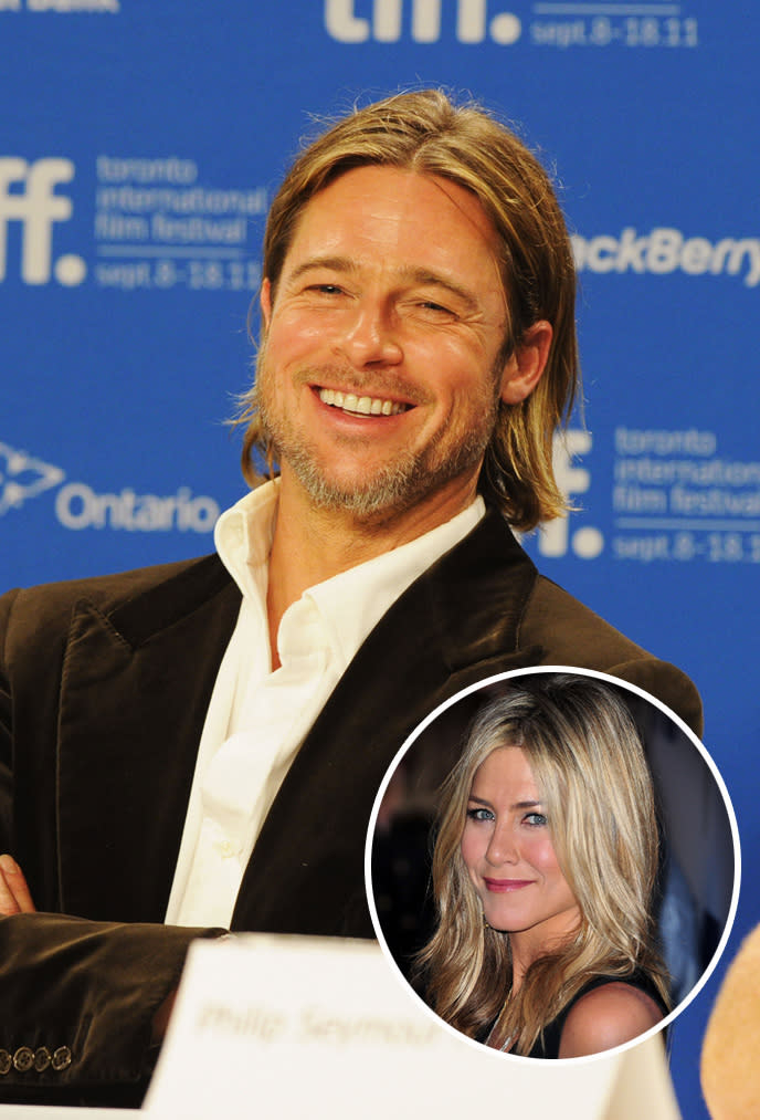 Brad Pitt Jen Aniston inset