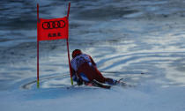 Alpine Skiing - FIS Alpine World Ski Championships - Men's Giant Slalom - Are, Sweden - February 15, 2019 - Russia’s Pavel Trikhichev in action. REUTERS/Denis Balibouse