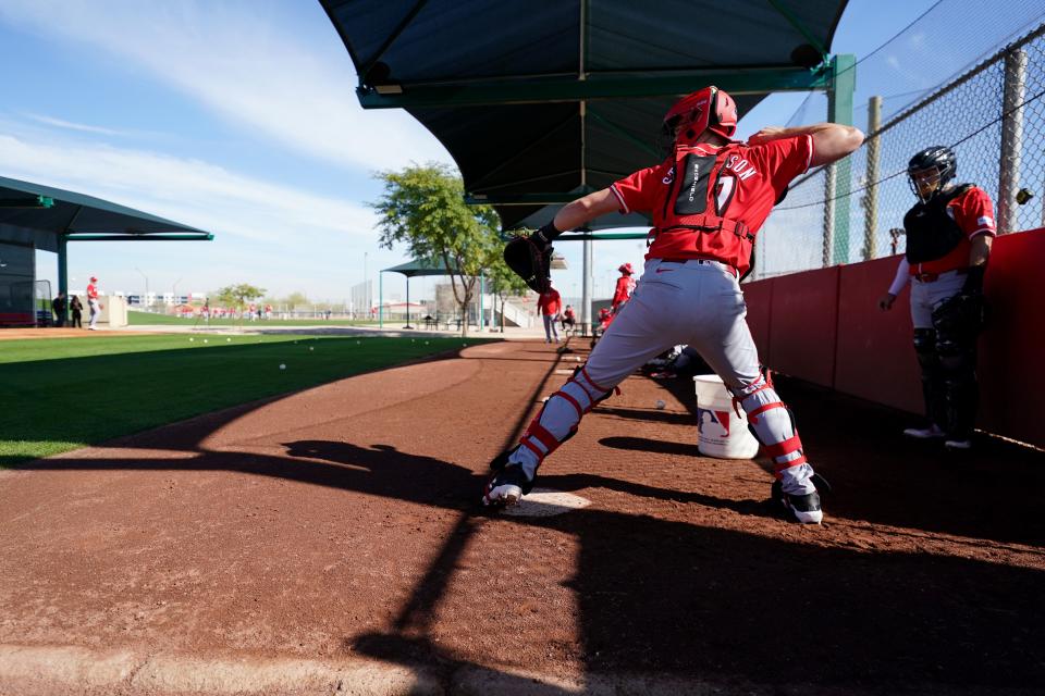 Catcher Tyler Stephenson had an eventful 2023 season, finding himself on the bench when Luke Maile became the personal catcher for Hunter Greene and Andrew Abbott down the stretch.