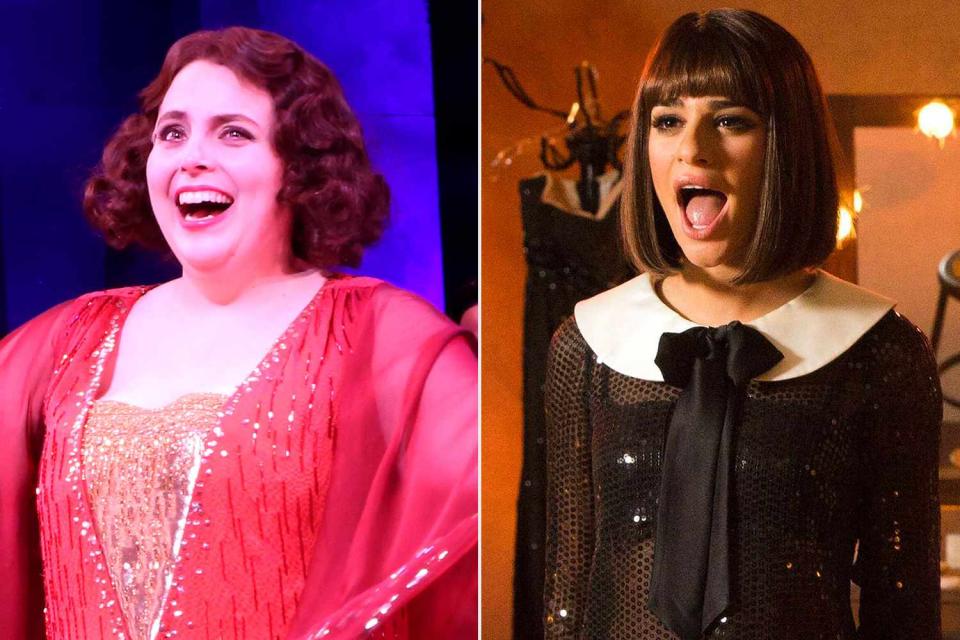 Beanie Feldstein as "Fanny Brice"; Lea Michele as "Fanny Brice"