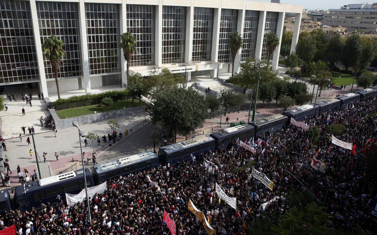 A crowd of thousands gathered in anticipation of the verdict - ORESTIS PANAGIOTOU/EPA-EFE/Shutterstock /Shutterstock