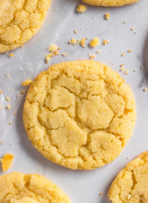 <p>Lemons and Zest</p><p>These lemon sugar cookies are soft and chewy and with the perfect amount of citrus to bring sunshine to your day.</p><p><strong>Get the recipe: <a href="https://lemonsandzest.com/small-batch-lemon-sugar-cookies/" rel="nofollow noopener" target="_blank" data-ylk="slk:Lemon Sugar Cookies;elm:context_link;itc:0;sec:content-canvas" class="link rapid-noclick-resp"><em>Lemon Sugar Cookies</em></a></strong></p>