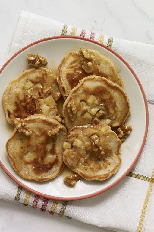 Apple Pie Pancakes with Maple Walnuts